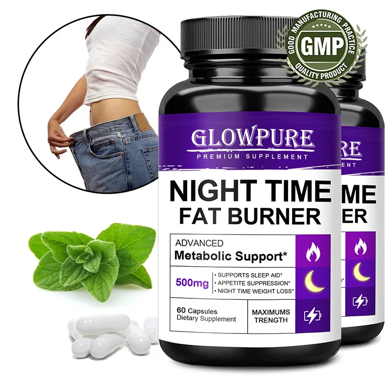 Powerful Natural Night Time Fat Burning & Cellulite Weight Loss Pills — Lean Physique & Detox