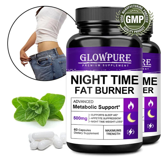 Powerful Natural Night Time Fat Burning & Cellulite Weight Loss Pills — Lean Physique & Detox