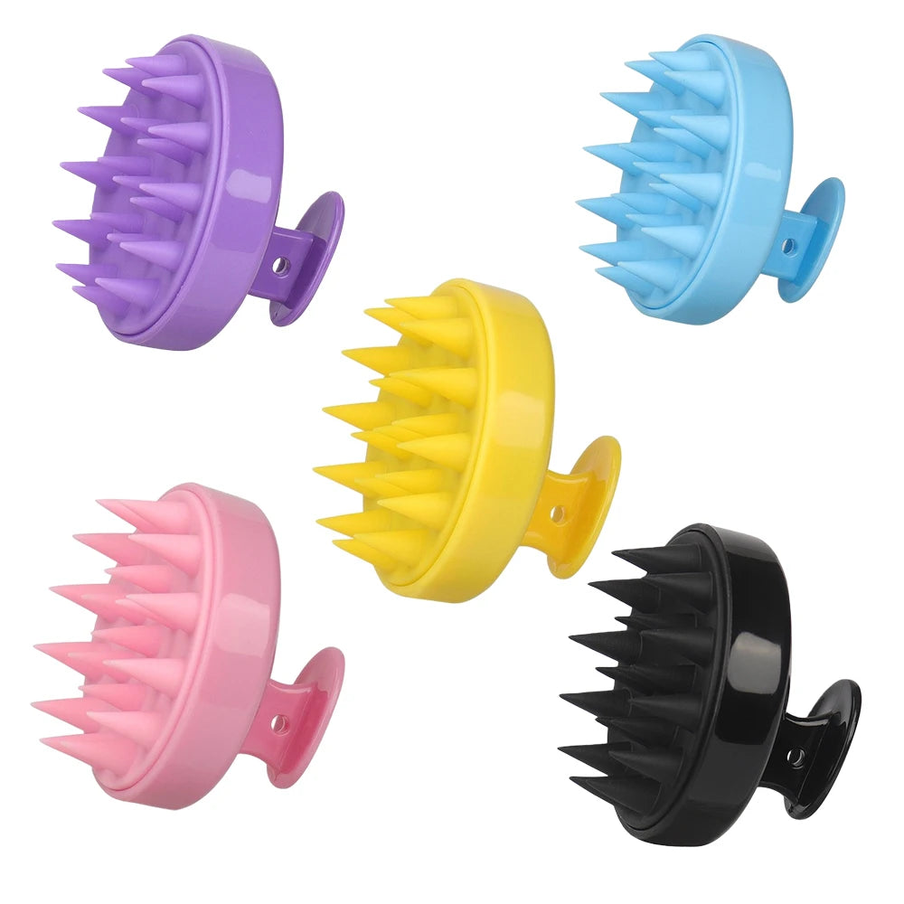 **Silicone Scalp Massage Shampoo Brush – Deep Cleansing & Hair Care**