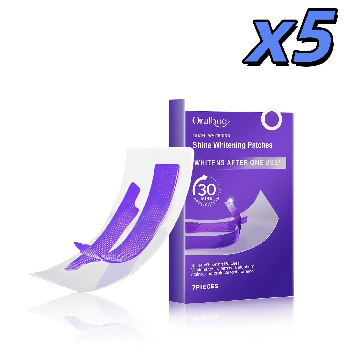 **Purple Teeth Whitening Strips – Stain Removal & Brightening Oral Care**