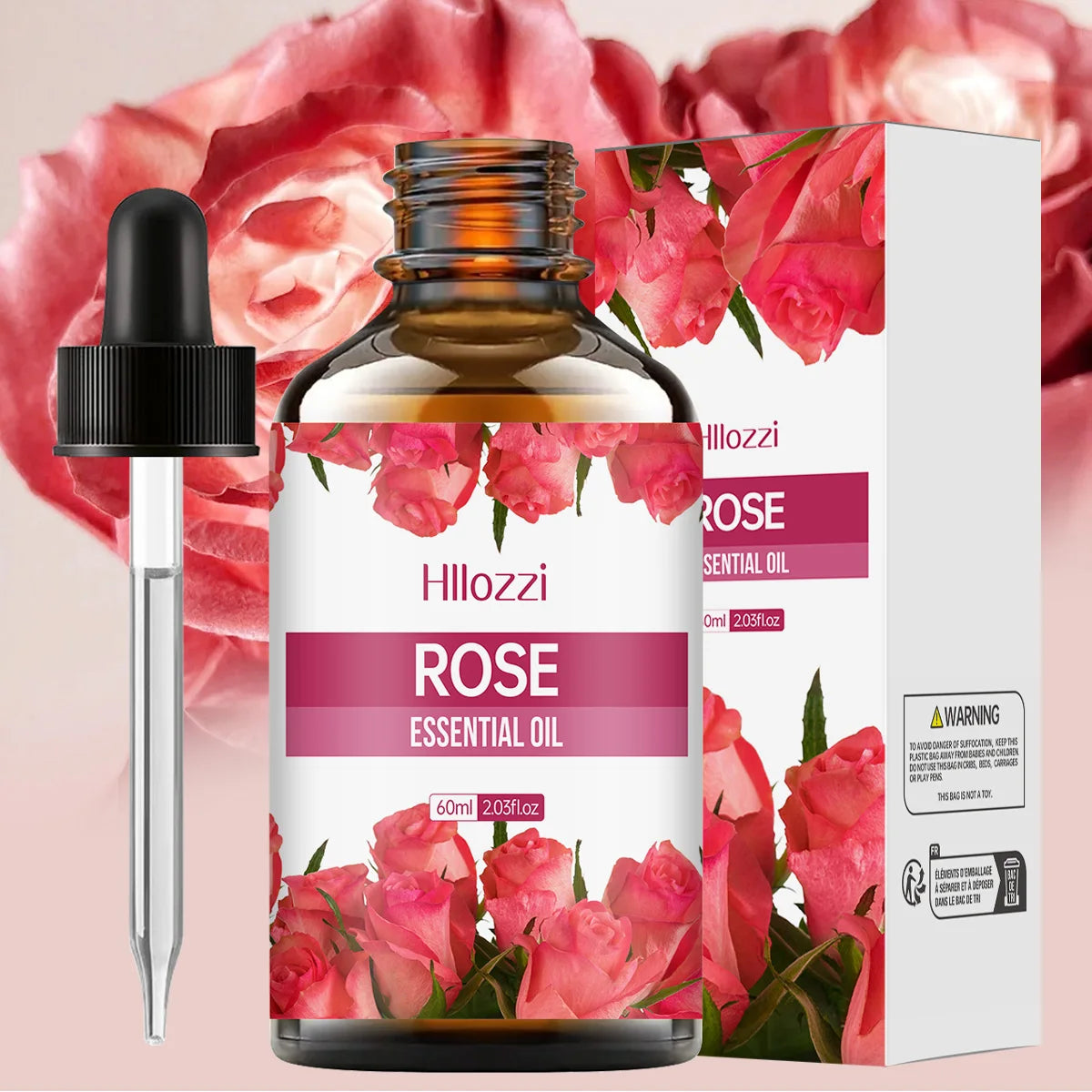 NaturaBloom Rose Glow Body Oil — Pure Rose Essential Oil for Face & Body