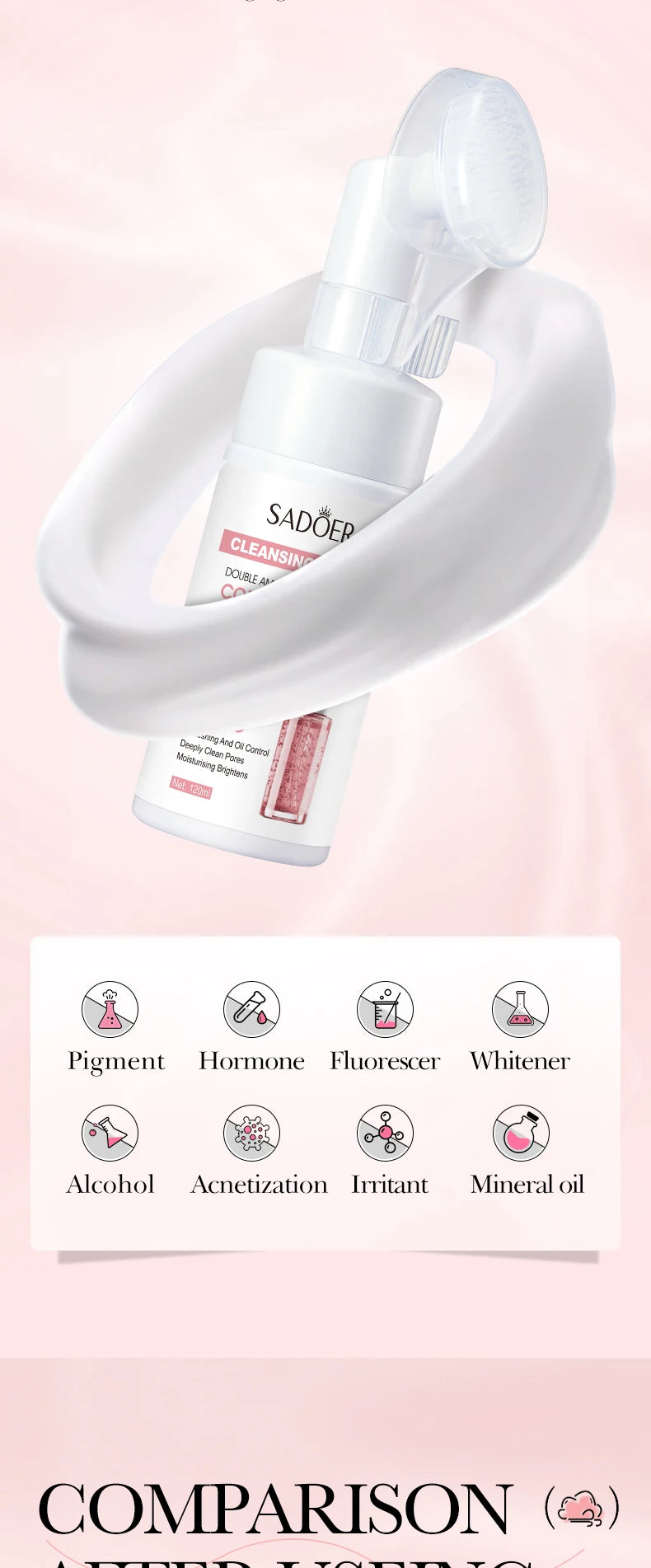 **Hydrating Facial Cleansing Foam – Gentle Face Wash & Massage**
