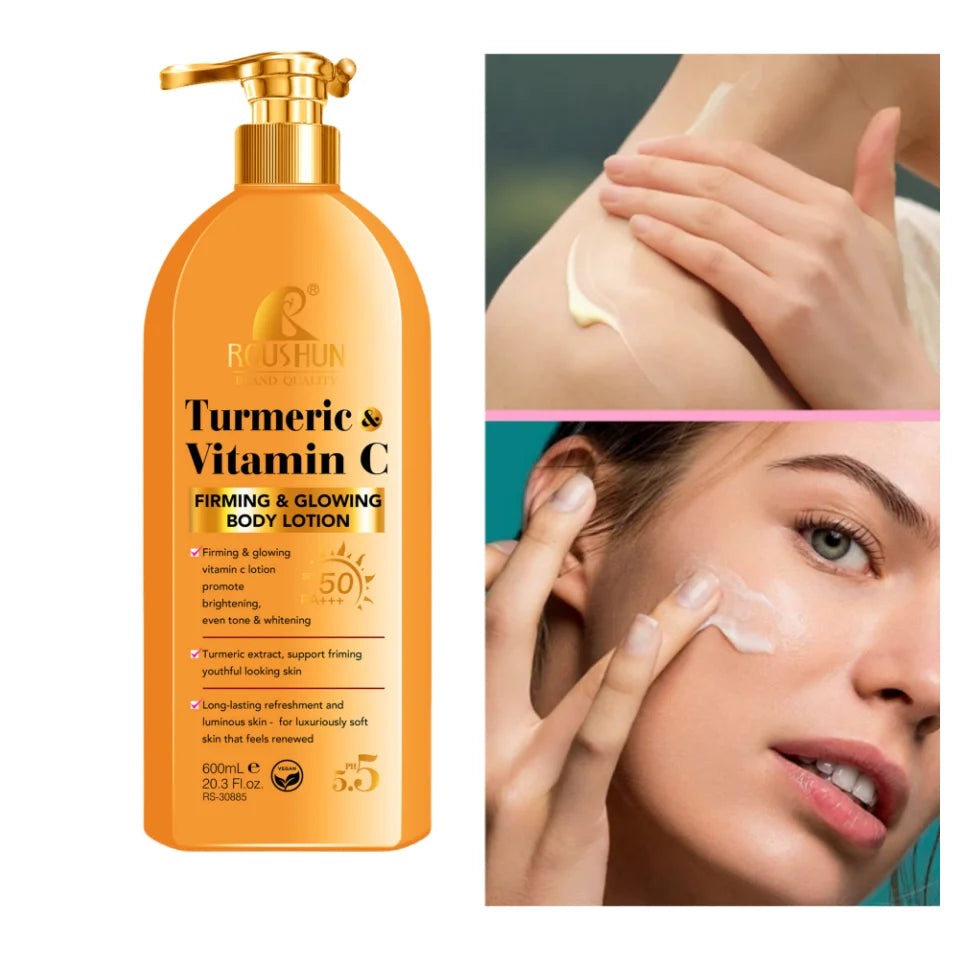 **Turmeric Vitamin C SPF 50 Body Lotion – Moisturizing Sunscreen**